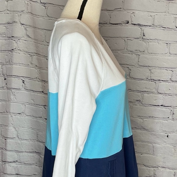 Lilly Pulitzer Luxletic Beach Comber Pullover Low Tide Navy Color Block Medium - Picture 12 of 16